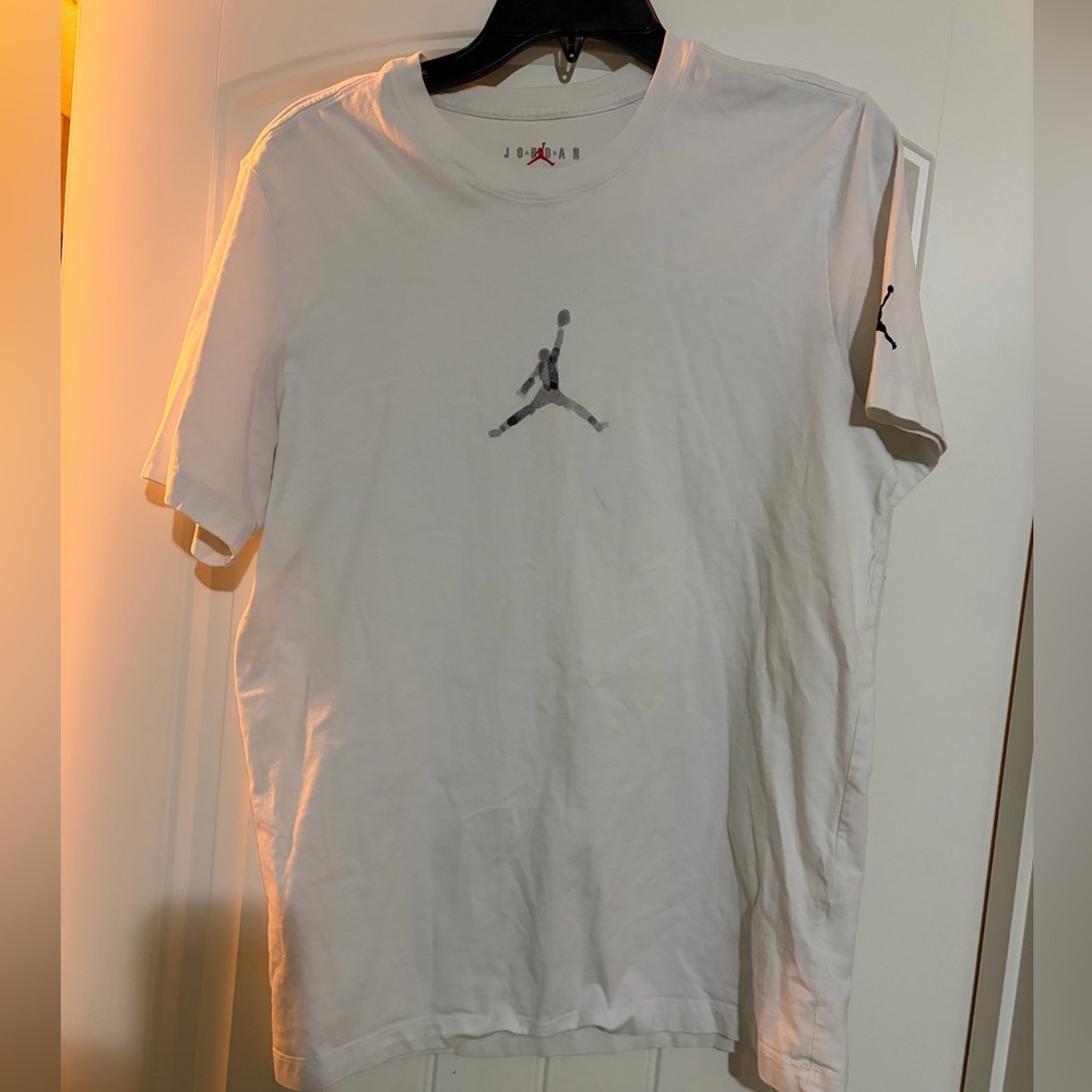 Jordan White Tee with Black Logo